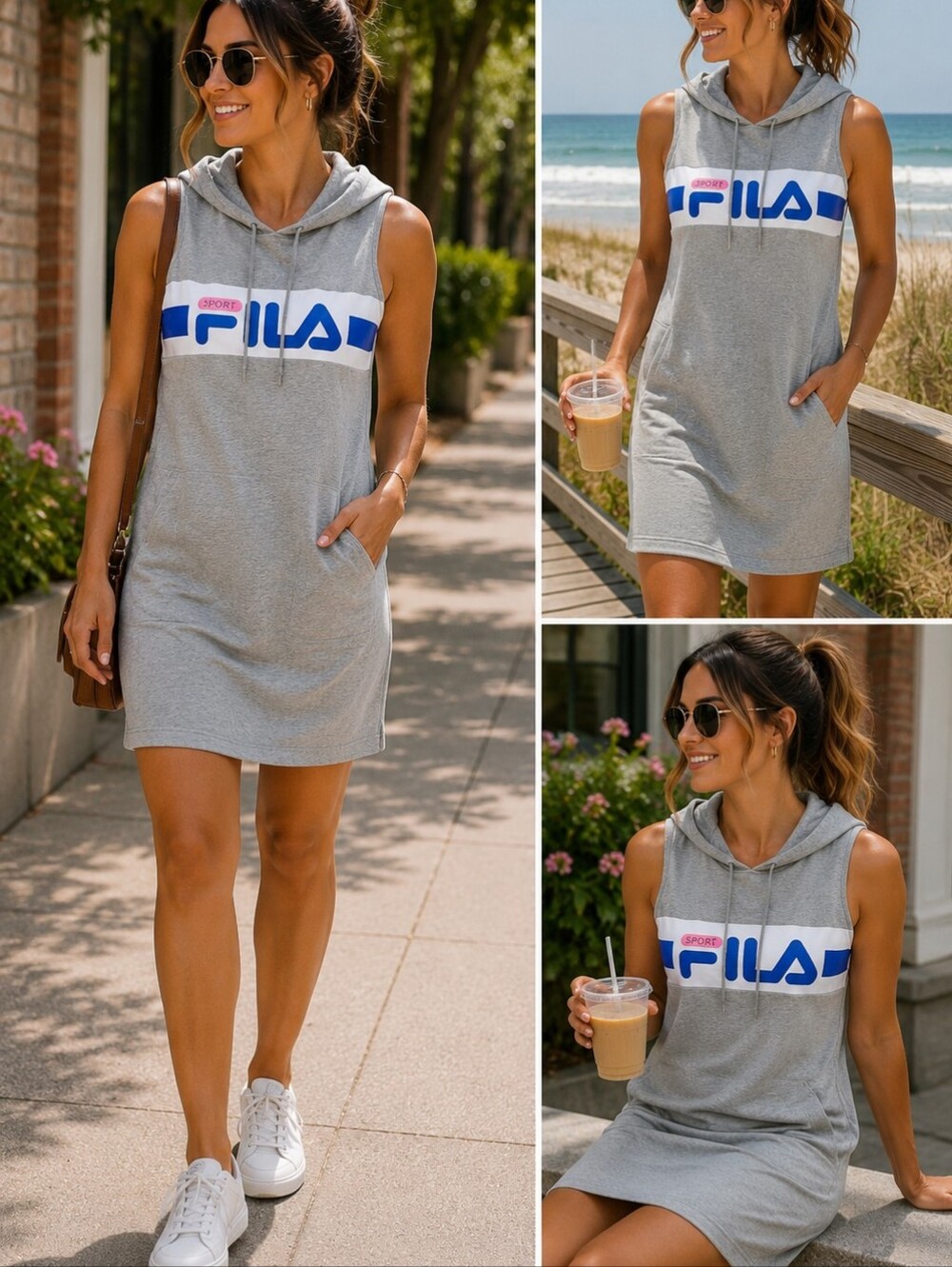 Fila Sport Graphic Hooded Dress